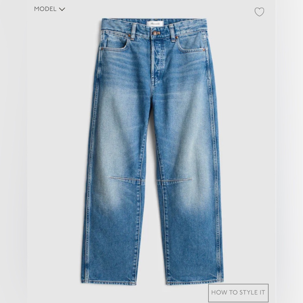 Madewell The Darted Barrel Jean sz 25